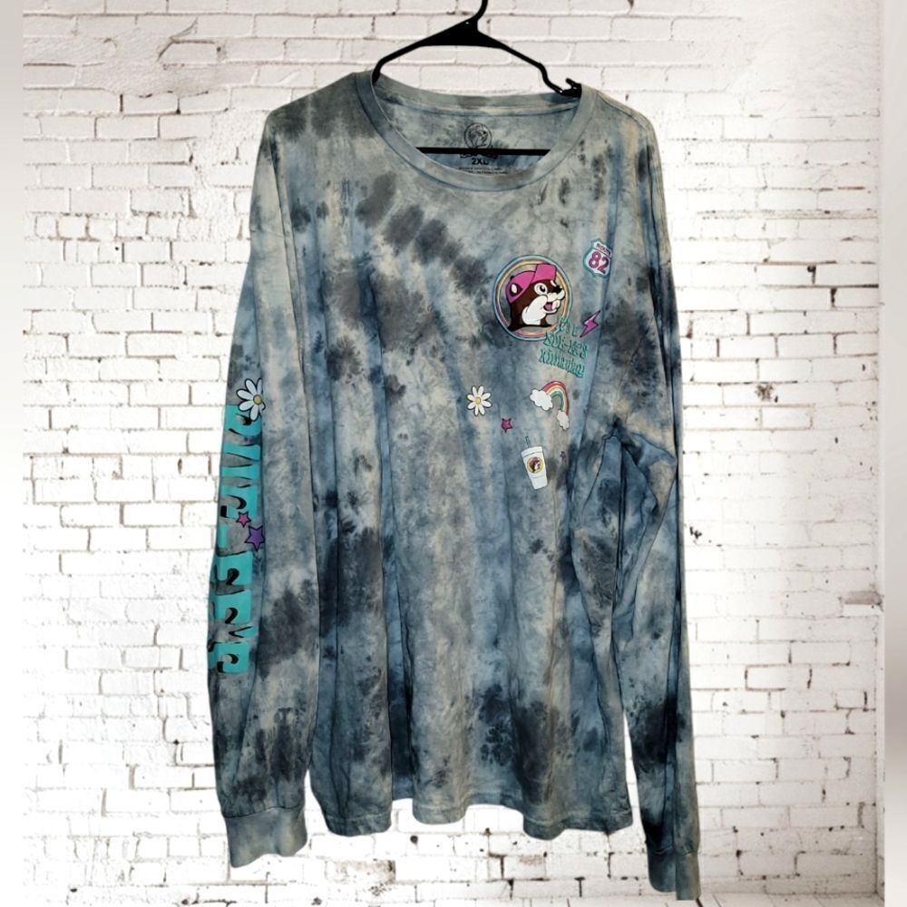 Buc-ee's. Bucee's "Kinda Day" Long Sleeve Tee shirt  Tie dye Texas 2XL